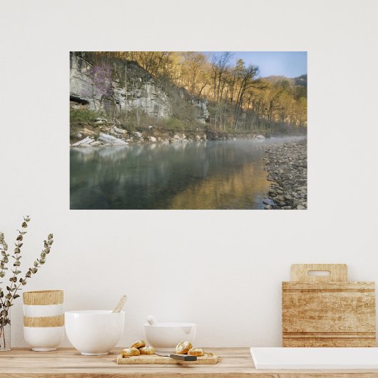 Sunrise bij Roark Bluff, Steel Creek access, Poster (Keuken)