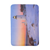 Sunrise bij vuurtoren van Pemaquid Point, Maine Badmat (Voorkant Verticaal)