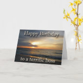 Sunrise Birthday Boss Wenskaart Kaart (Gele Bloem)