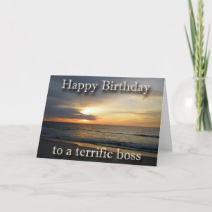 Sunrise Birthday Boss Wenskaart Kaart
