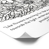 Sunrise Bloom: Een bloemensymfonie Poster (Hoek)