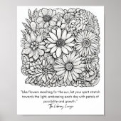 Sunrise Bloom: Een bloemensymfonie Poster (Voorkant)