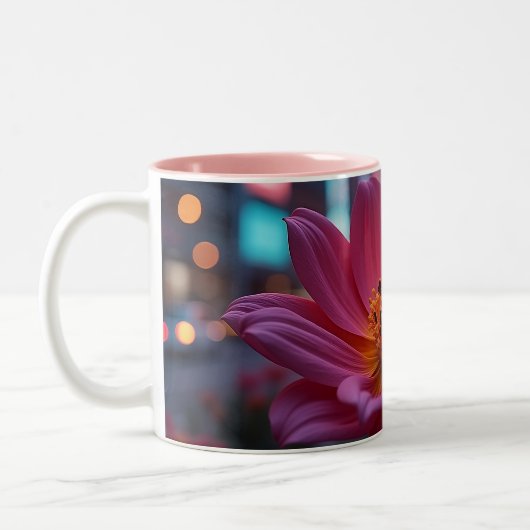 Sunrise Bloom Tweekleurige Koffiemok (Links)