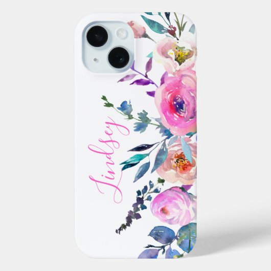 Sunrise Boho Floral Monogram Case-Mate iPhone Case (Achterkant)