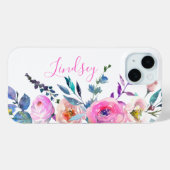 Sunrise Boho Floral Monogram Case-Mate iPhone Case (Achterkant (horizontaal))