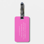 Sunrise Boho Floral Monogrammed Bagagelabel (Achterkant verticaal)