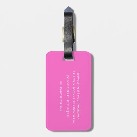 Sunrise Boho Floral Monogrammed Bagagelabel (Achterkant verticaal)