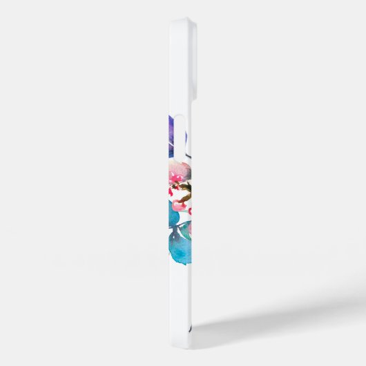 Sunrise Boho Floral Navy Monogram Case-Mate iPhone Case (Achterkant / Rechts)