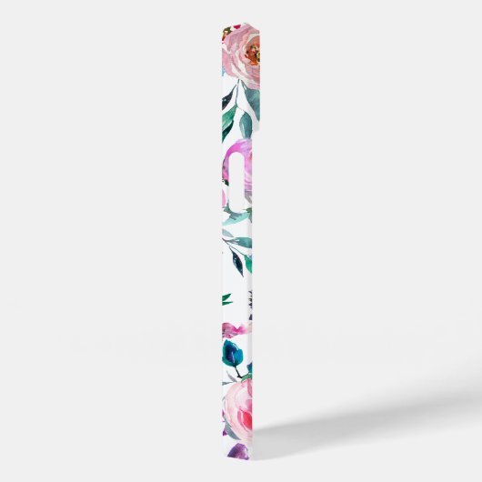 Sunrise Boho Floral Paars en White Monogram Case-Mate iPhone Case (Achterkant / Rechts)