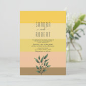 Sunrise Boho Terracotta Wedding Kaart (Staand voorkant)