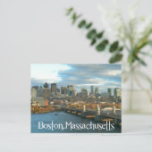 Sunrise Boston Massachusetts Skyline - Verenigde S Briefkaart (Staand voorkant)