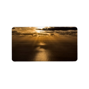 Sunrise boven de Atlantische oceaan Etiket