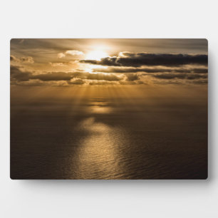 Sunrise boven de Atlantische oceaan Fotoplaat