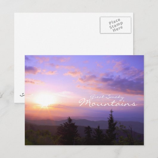 Sunrise boven Great Smoky Mountains Briefkaart (Voorkant / Achterkant)
