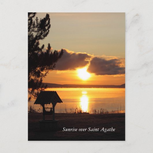 Sunrise boven het Briefkaart van Saint Agathe (Voorkant)