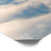 Sunrise boven wolken uit het raam van het vliegtui poster (Hoek)