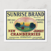 Sunrise Brand Cranberry Label Briefkaart (Voorkant)