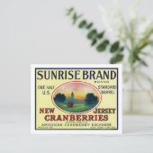 Sunrise Brand Cranberry Label Briefkaart (Staand voorkant)