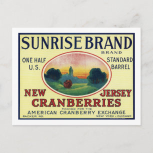Sunrise Brand Cranberry Label Briefkaart