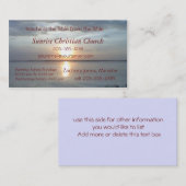 Sunrise Card2- pas aan Visitekaartje (Voorkant / Achterkant)