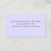 Sunrise Card2- pas aan Visitekaartje (Achterkant)