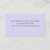 Sunrise Card2- pas aan Visitekaartje (Achterkant)