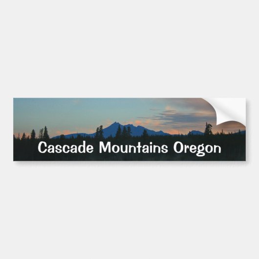 Sunrise Cascade Mountains Oregon Bumpersticker (Voorkant)