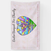 Sunrise Catholic Folk Art Easter EVENT Spandoek (Verticaal)