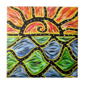 Sunrise Ceramic Tile Tegeltje (Voorkant)