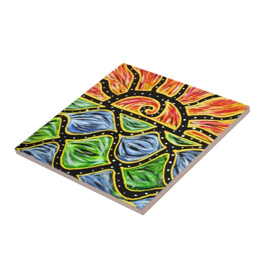 Sunrise Ceramic Tile Tegeltje (Zijkant)