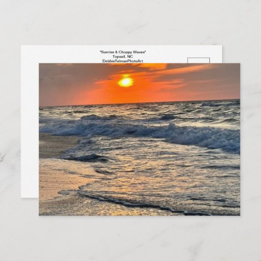 Sunrise & Choppy Waves Briefkaart (Voorkant / Achterkant)