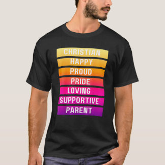 Sunrise Christelijk Happy Proud Pride Parent LGBTQ T-shirt