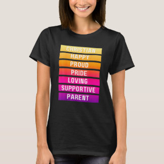 Sunrise Christelijk Happy Proud Pride Parent LGBTQ T-shirt