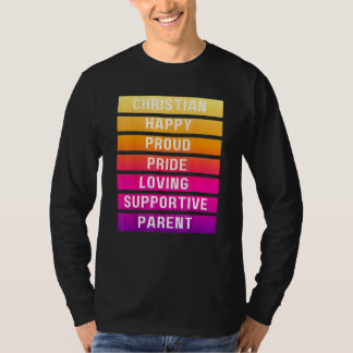 Sunrise Christelijk Happy Proud Pride Parent LGBTQ T-shirt