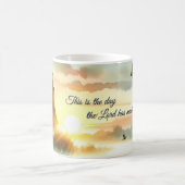 Sunrise Church with Birds in Misty Meadow Koffiemok (Center)