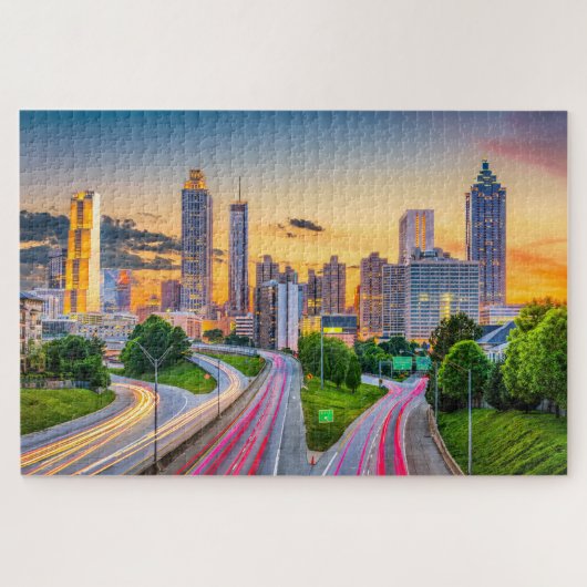 Sunrise Cityscape Building Atlanta Georgia Reivel Legpuzzel (Horizontaal)