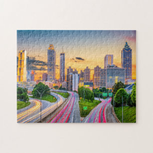 Sunrise Cityscape Building Atlanta Georgia Reivel Legpuzzel