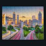 Sunrise Cityscape Building Atlanta Georgia Reivel Puzzel<br><div class="desc">Deze schilderachtig puzzelpuzzel is uitgerust met een zonsondergang boven Atlanta met de wolkenkrabbers en het verkeer met de Zuidelijke Expressway op de voorgrond #reis #adventure #atlanta #georgia #bouw #architectuur #sunrise #sunset #city #skyline #skyscrapers #kleurful #landscape #jigzaagzaag #puzzle #jigsawpuzzle #cadeau #gift #gift #gift #stockingstuffers #games</div>