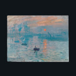 Sunrise claude monet impressionist deurmat<br><div class="desc">Afdrukken,  Sunrise is a famous painting by French impressionist Claude Monet painted in 1872 and shown at the exhibition of impressionists in Paris in 1874. Sunrise shows the port of Le Havre.</div>