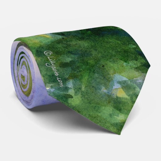 Sunrise Cliffs Kauai Hawaii Waterverf Stropdas (Opgerold)