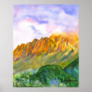 Sunrise Cliffs Kauai Print en Poster