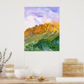 Sunrise Cliffs Kauai Print en Poster (Keuken)