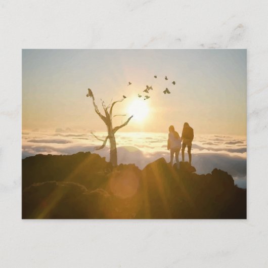 Sunrise Clouds Briefkaart (Voorkant)