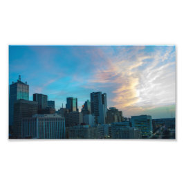 Sunrise Clouds over Dallas, Texas Foto Afdruk