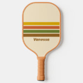 Sunrise Clover Across Striping with Name Pickleball Paddle (Achterkant)