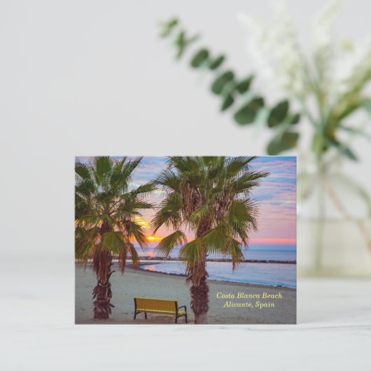 Sunrise, Costa Blanca Beach, Spanje Briefkaart (Staand voorkant)