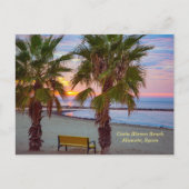 Sunrise, Costa Blanca Beach, Spanje Briefkaart (Voorkant)