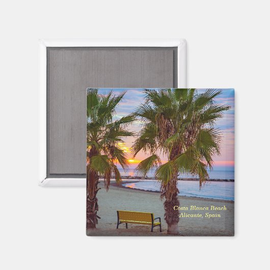 Sunrise, Costa Blanca Beach, Spanje Magneet (Voorkant / Achterkant)