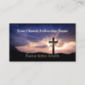 Sunrise Cross Paarse kerkvoorganger Visitekaartjes (Voorkant)