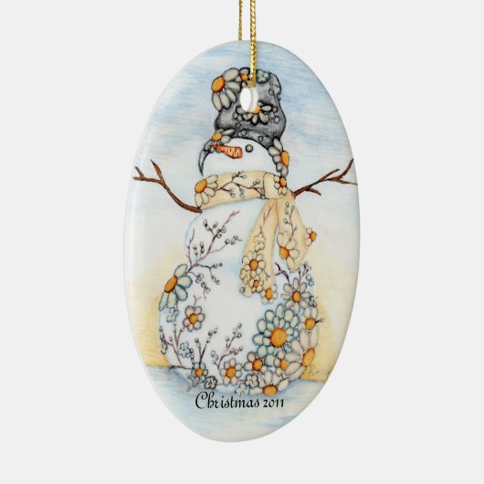 Sunrise Daisy Snowman Ornament (Rechts)